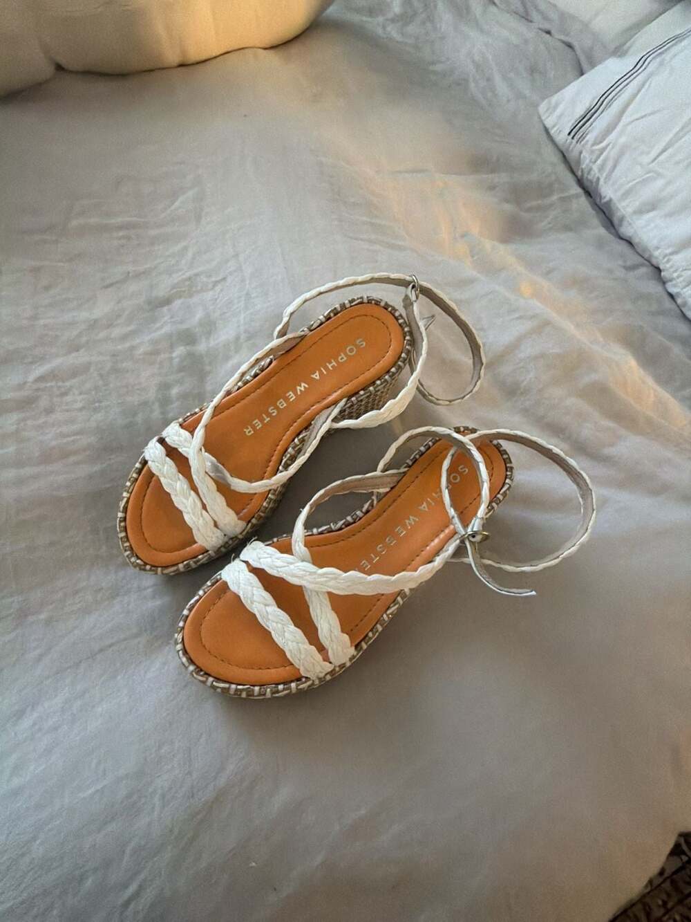 Sophia Webster Miranda Raffia Platform Wedge Sandals